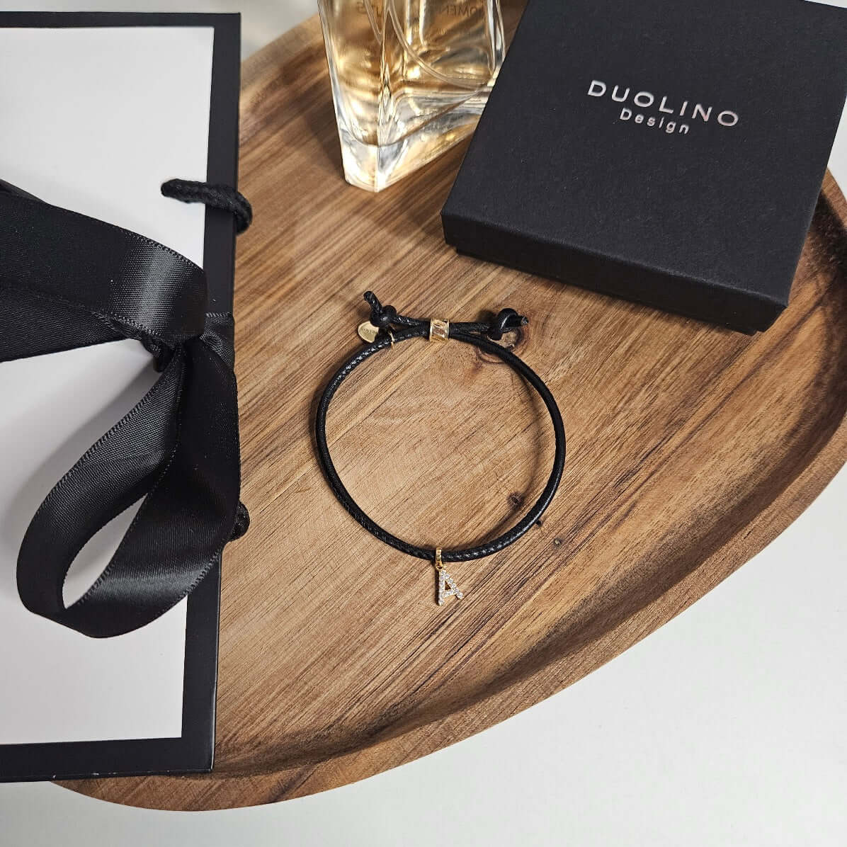 LEDERARMBAND PERSONALISIERT ANHÄNGER 925 SILBER - Duolino Design