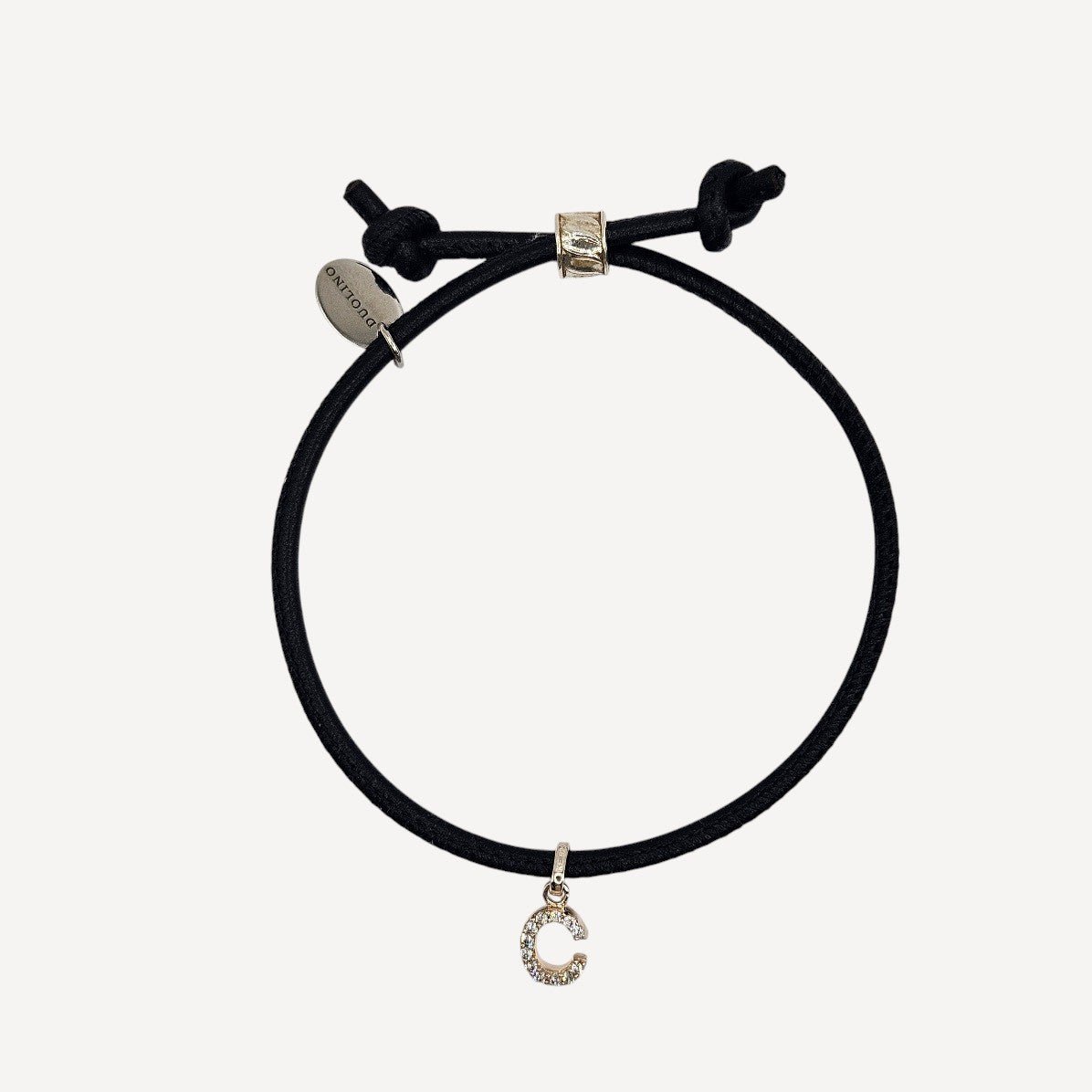 LEDERARMBAND Lenna, PERSONALISIERT ANHÄNGER 925 SILBER - Duolino Design