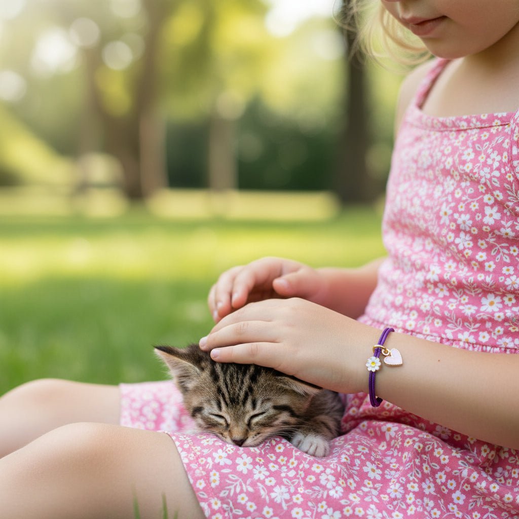 TEXTILKINDERARMBAND EDDA ( LILA) - Duolino Design