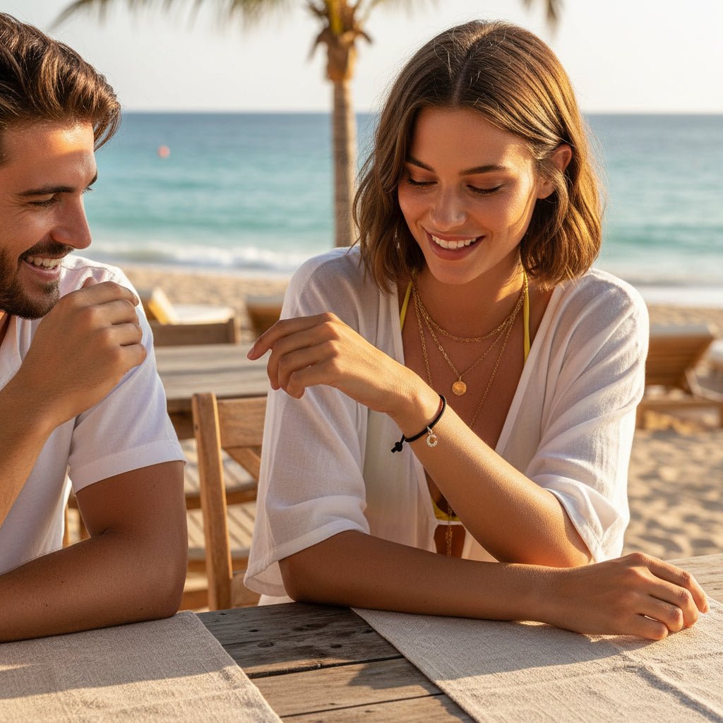 LEDERARMBAND LENNA, PERSONALISIERT ANHÄNGER 925 SILBER - Duolino Design