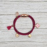 Elegantes Lederarmband Lilly – Fuchsia Design