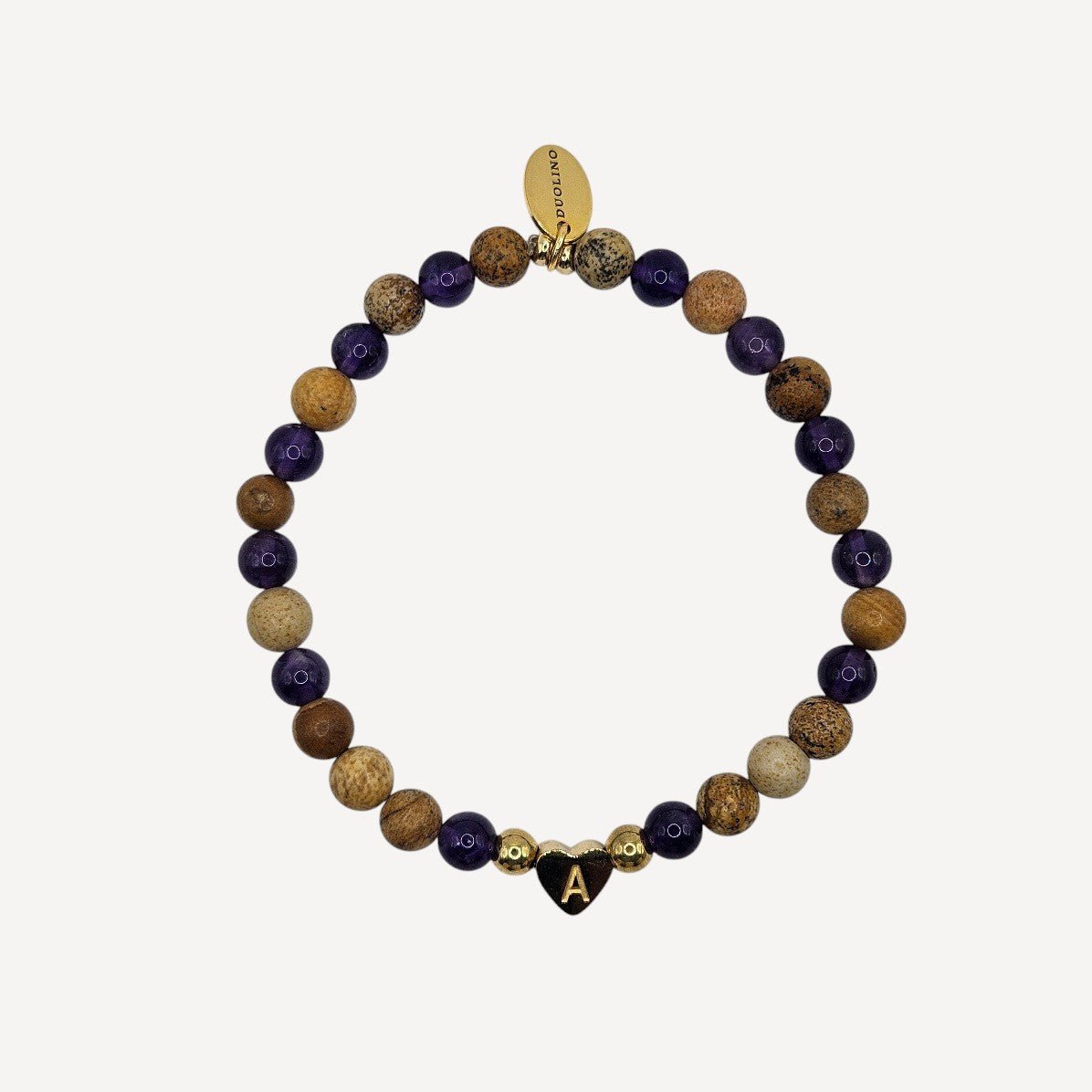 PERLEMARMBAND LIILY, PERSONALISIERT FARBE, LILA - Duolino Design