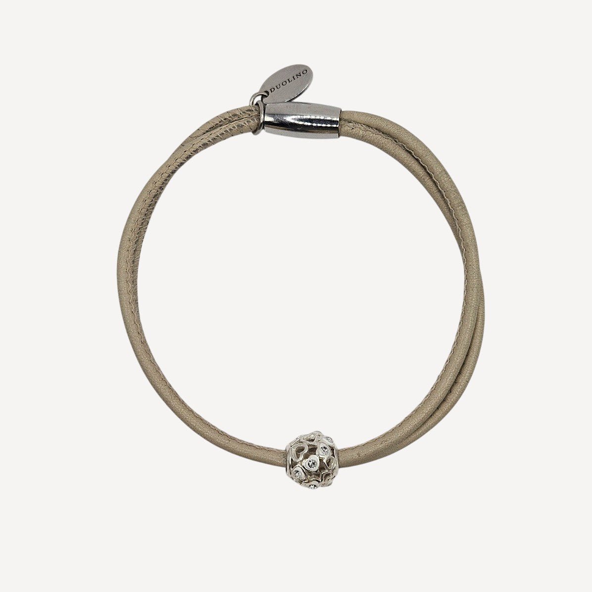 LEDERARMBAND NIKE AUS WEICHEM NAPPALEDER MIT SILBER - CHARM - Duolino Design