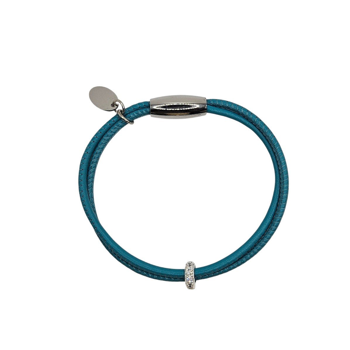 EXQUISITES LEDERARMBAND EMILIA - ZIRKONIA CHARM - Duolino Design