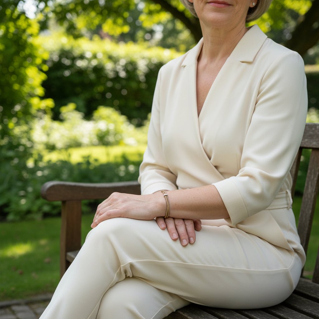 LEDERARMBAND ELOISE IN CAPPUCCINO MIT ZIRKONIA - Duolino Design
