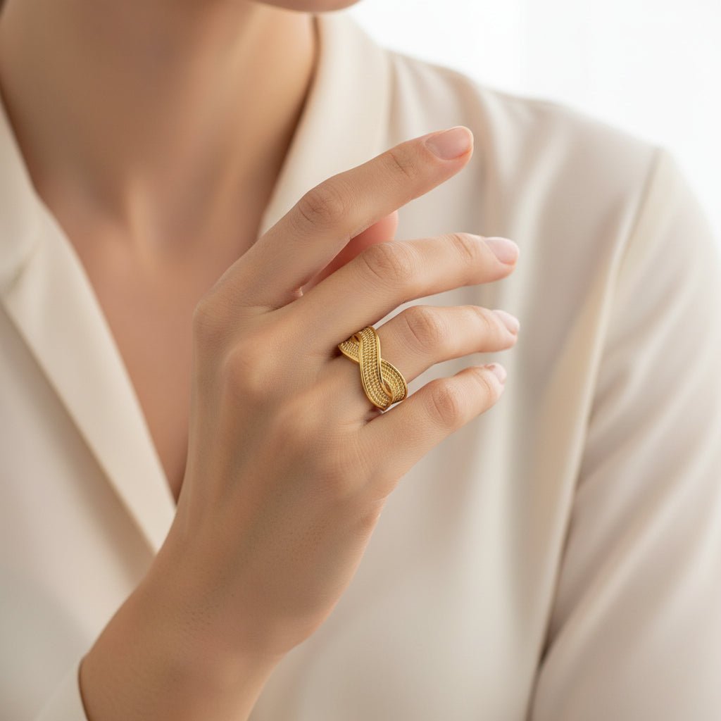 VERSTELLBARER RING VERGOLDET von Carlotta Gold - Duolino Design