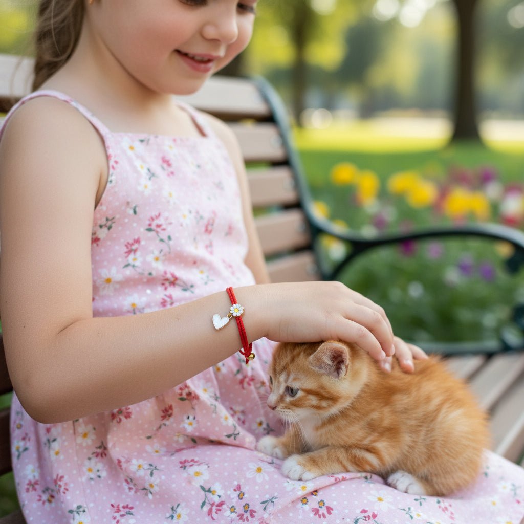 TEXTILKINDERARMBAND EDDA (ROT) - Duolino Design